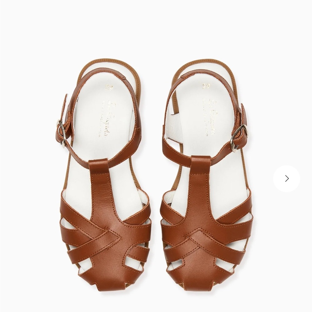 NWOT La Coqueta Tan Sofia Leather Sandals as 7 / 23